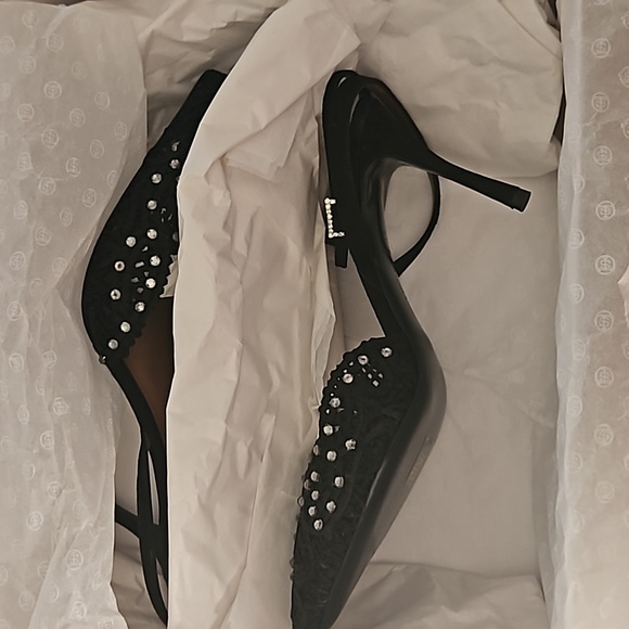 TABITHA SIMMONS SEN FLORET LACE SLINGBACK PUMPS 36B - Picture 10 of 14